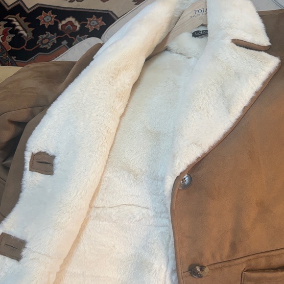 Ralph Lauren Women’s faux suede shearling coat NWT - Picture 6 of 6